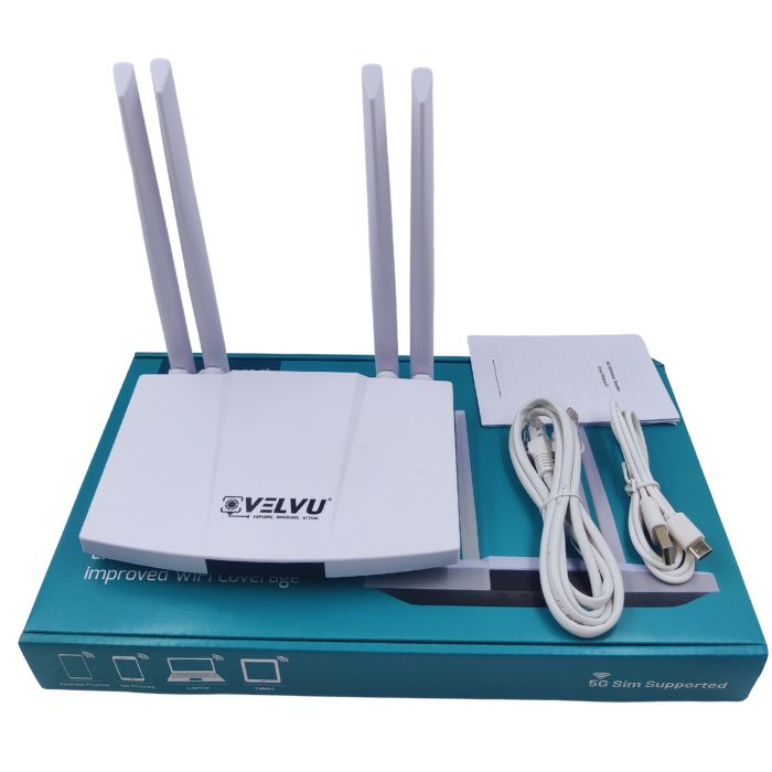 Velvu 5G SIM Support WIFI Router 4 Antenna WRV-700 2 Velvu 5G SIM Support WIFI Router 4 Antenna WRV-700 - Image 2