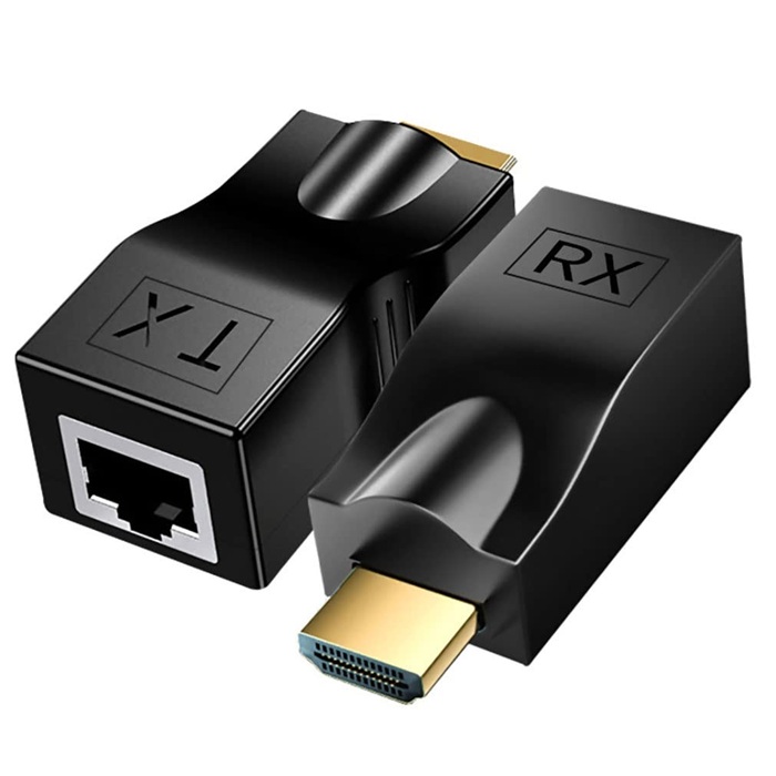 VELVU 30M HDMI Extender Over Single Cat5e/Cat6 Cable (ST-HDE-30) – Full HD 1080P Signal Transmission Adapter for CCTV, Projectors & HDTV 1 VELVU 30M HDMI Extender Over Single Cat5e/Cat6 Cable (ST-HDE-30) – Full HD 1080P Signal Transmission Adapter for CCTV, Projectors & HDTV