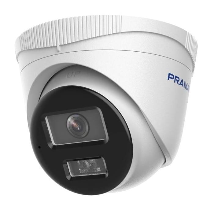 Prama 6MP IP Color + Audio Dome Camera PT-NC163D3-WNM(D2) (2.8mm) 1 2 MP Fixed Turret Network Camera High-Quality Imaging: 2MP resolution ensures superior image quality. Target Classification: Focus on human and vehicle classification based on advanced Intelligent algorithms Smart Dual Light: advanced technology with long range Audio Security: Built-in microphone for real-time audio security Efficient Compression: Efficient H.265+ compression technology Durable Design: Water and dust resistant (IP67)